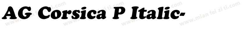 AG Corsica P Italic字体转换